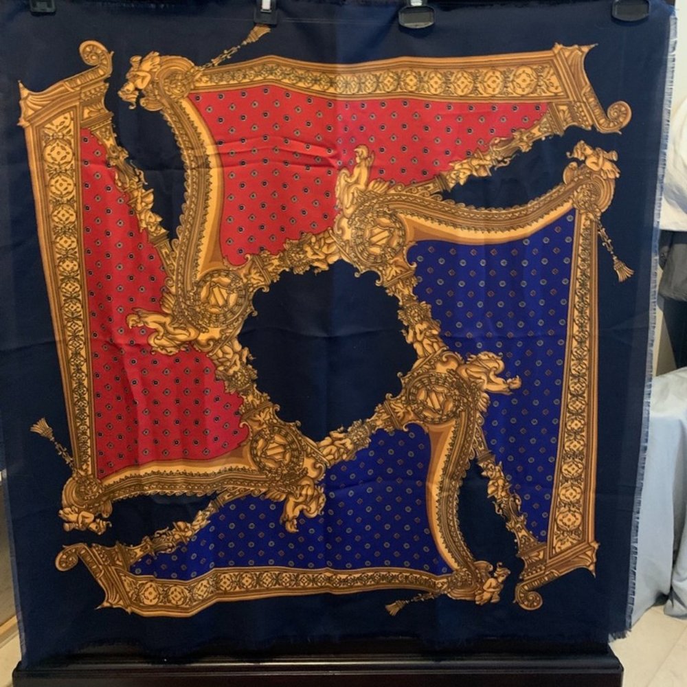 Scarf, Made in Italy, polyester, 2'x2'